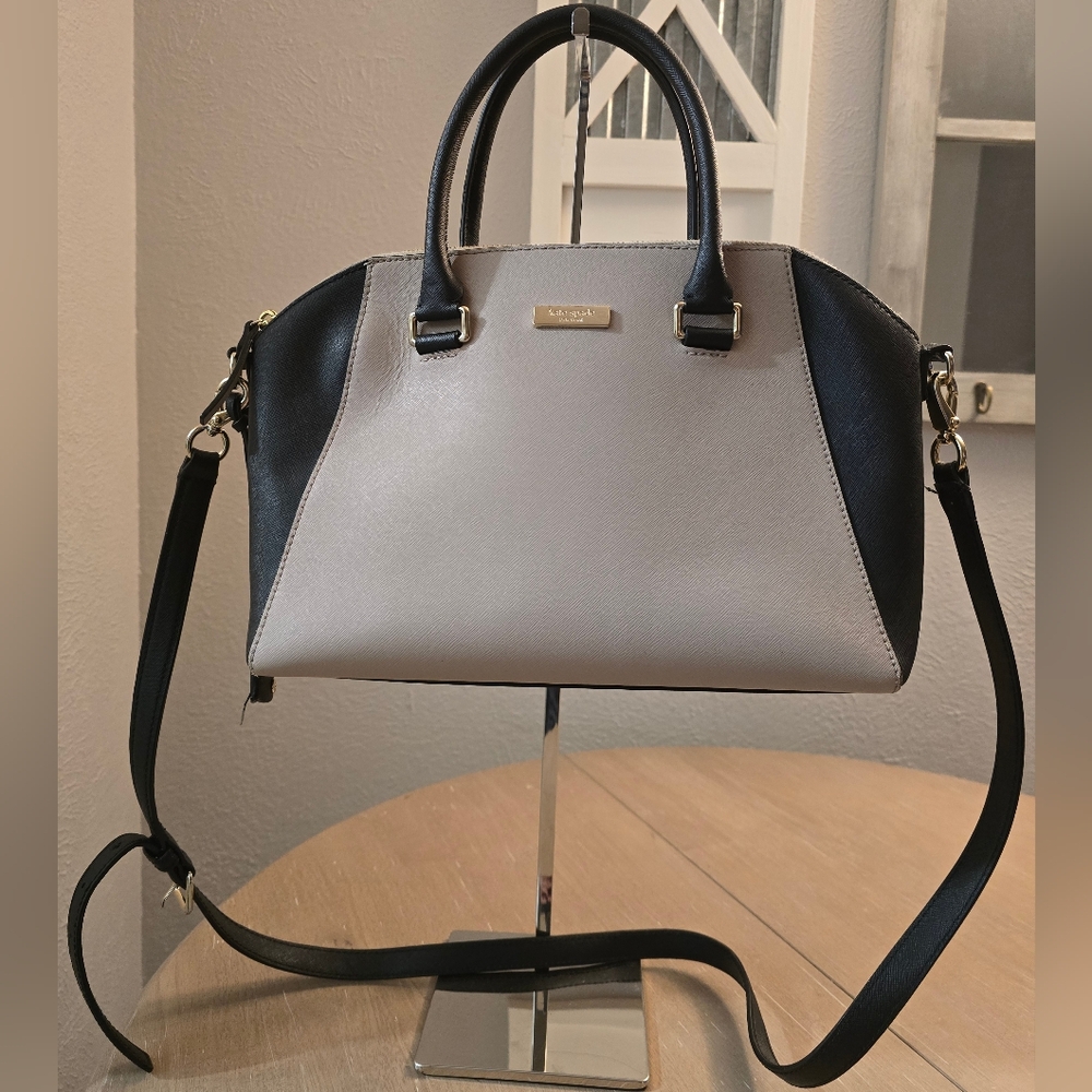 Kate Spade Black and Cream Satchel Bag